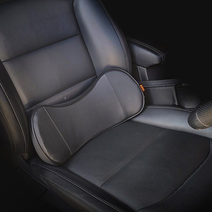 벤비아 레더백 자동차 메모리폼 요추쿠션 허리쿠션 차량용 목쿠션 골반쿠션 가죽 럼버서포트 2세대 후크고정 00550