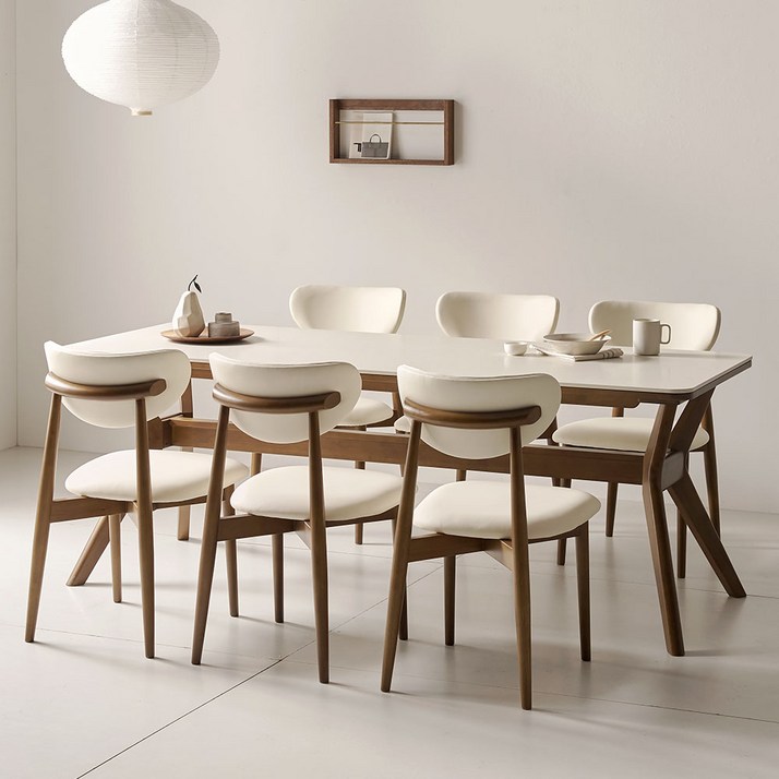 더끌림 모린 2000 포세린 세라믹 6인용 식탁의자6 IKMR2B, 식탁 단일 색상, 일반 의자 6