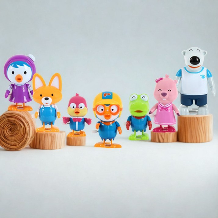 MANDOO4 아장아장 뽀로로 어린이집 유치원 1년치 선물 준비물 태엽 장난감 7+1, 1개