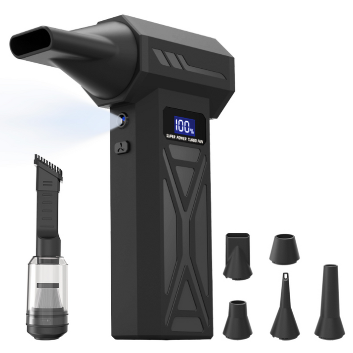 ESPERANZA 2 in 1 초강력 차량용 청소기 미니 무선 에어건 송풍기 P70, 블랙