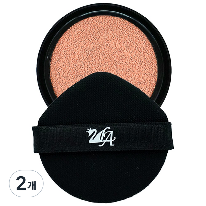 면세점 브랜드 투라 토닝 블랙 쿠션 팩트, 리필 21호, 2개