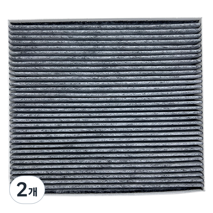 현기파츠 현대 기아 자동차 활성탄 에어컨 필터 PM0.3 순정품 97133L1100  97133N9000 호환, 2개, K5 DL3