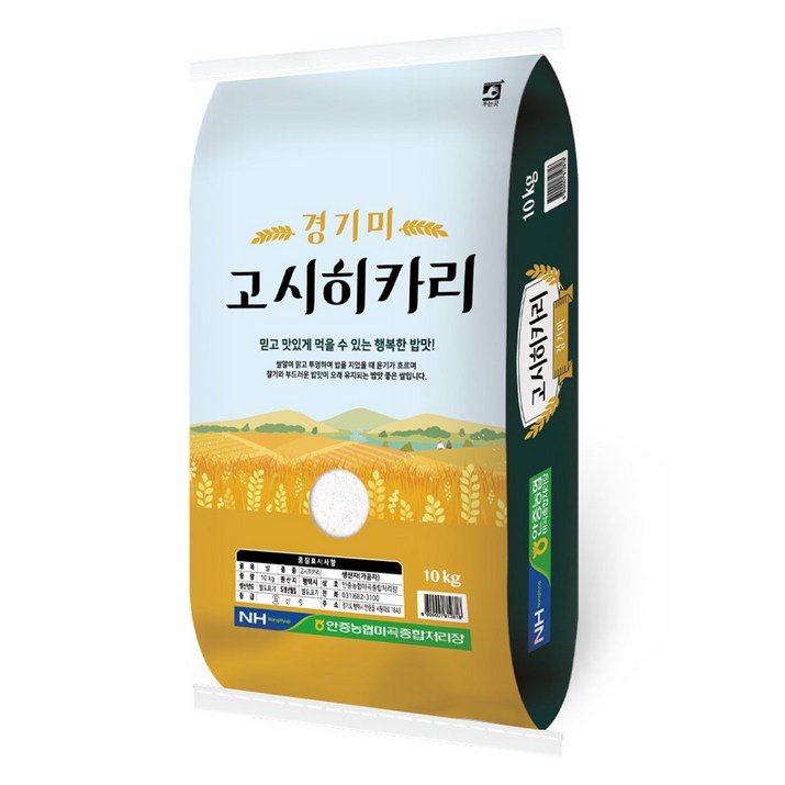 경기미 고시히카리 쌀, 특등급, 10kg, 1개 경기미 고시히카리 쌀, 특등급, 10kg, 1개