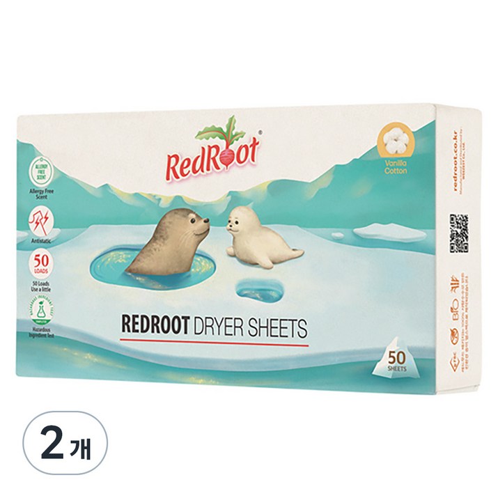 레드루트 건조기 시트 섬유유연제 바닐라코튼향 본품
