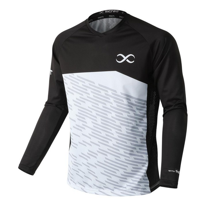 MCN 블랙아웃 MTB 마운틴 다운힐 싸이클링 긴팔져지 릴렉스핏 라이딩 사이클상의