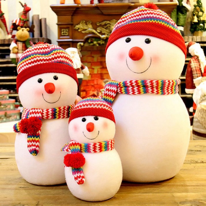 크리스마스 눈사람 인형 (대 중 소) 눈사람가족 소품, 1_눈사람인형 23cm(소)-jl-00008