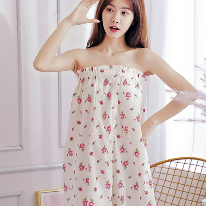 휘잇 여성 로브 골프 샤워 가운 라운지웨어