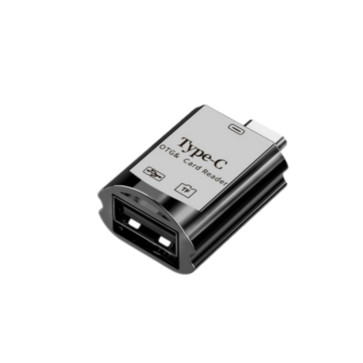 스타리움 OTG C 타입 USB 마이크로 SD카드 리더기, 25mm, 블랙, 1개