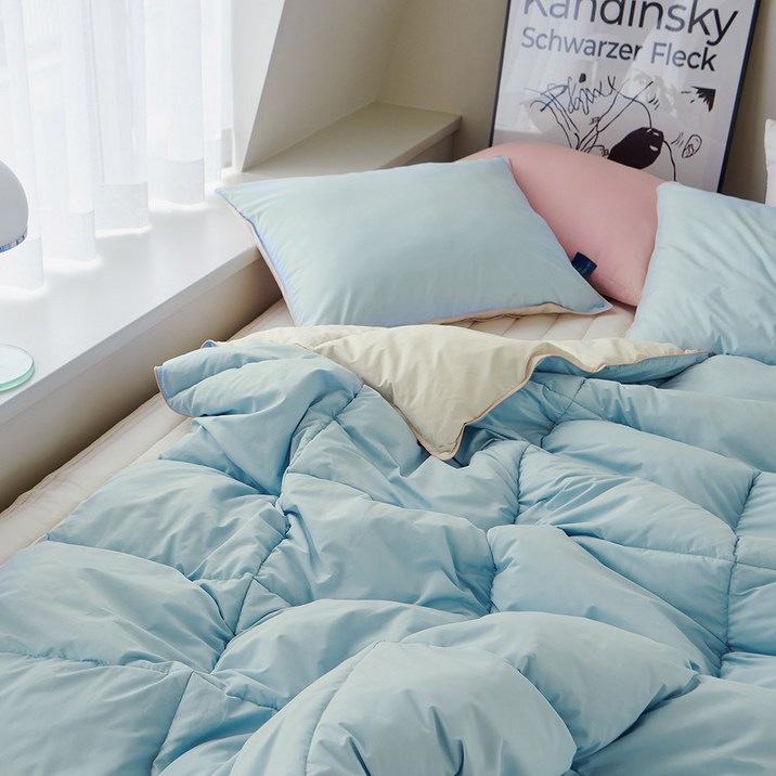 쁘리엘르 예쁘다 구스 차렵이불 베개 세트