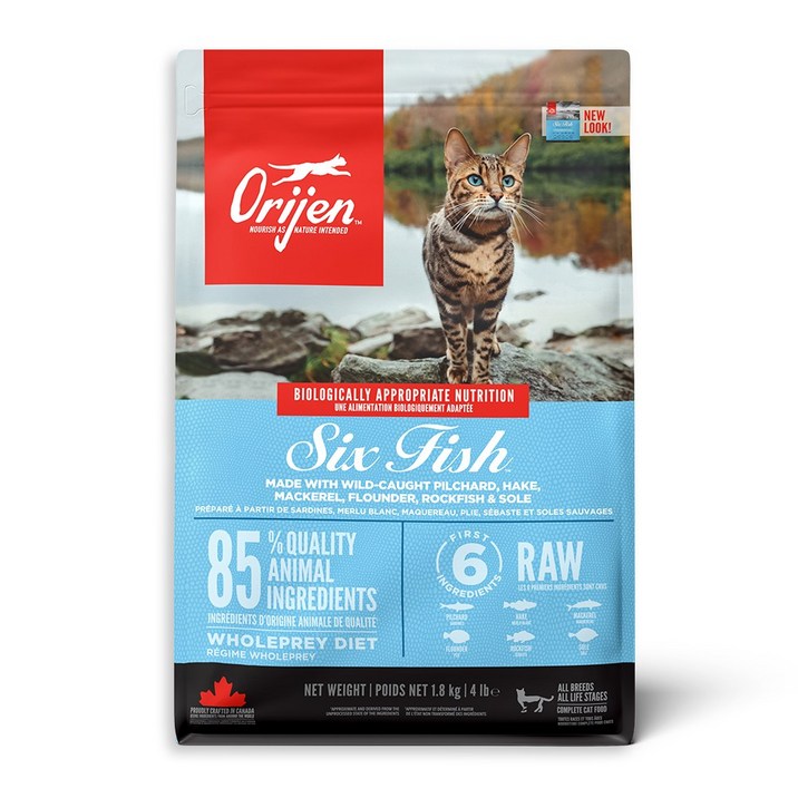 오리젠 캣 식스피쉬 1.8kg 고양이사료
