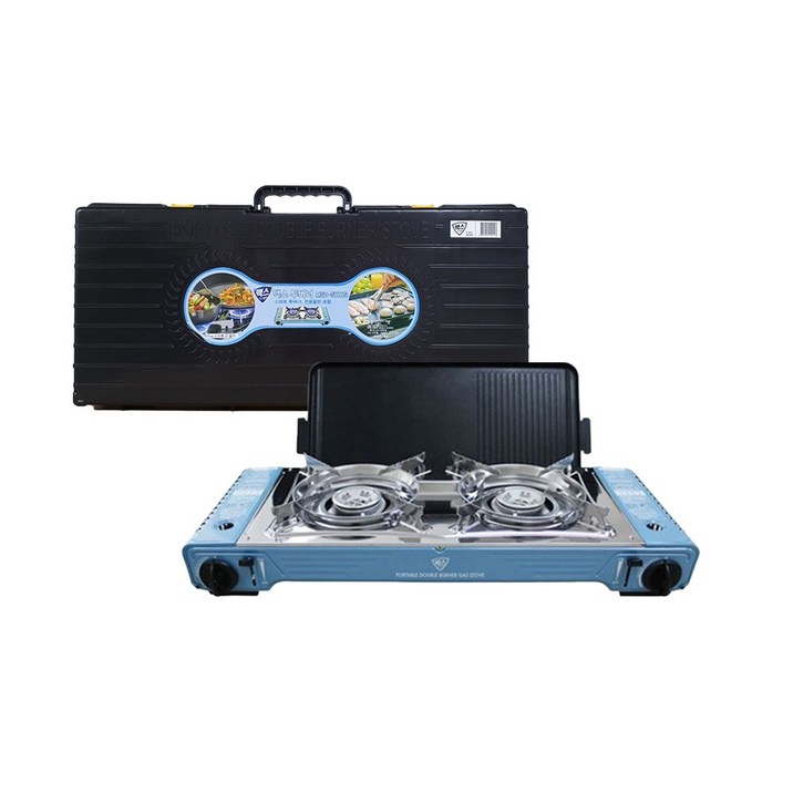 맥스 투버너 렌지 불판포함 MSD-5800S 가스버너 휴대용가스렌지 캠핑렌지, 1개, 단일상품