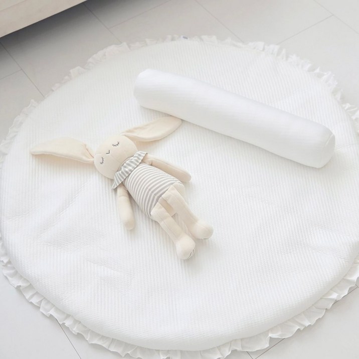 남달라 베이비 아이스 쿨 원형러그 놀이매트 신생아 원형러그 아기 원형러그 냉감소재COOL, 도트냉감, 1개