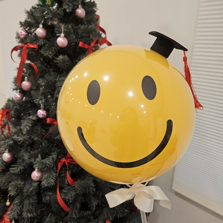 어린이집 졸업풍선 스마일풍선 학사모풍선 유치원졸업풍선 (레터링스티커 추가 가능)