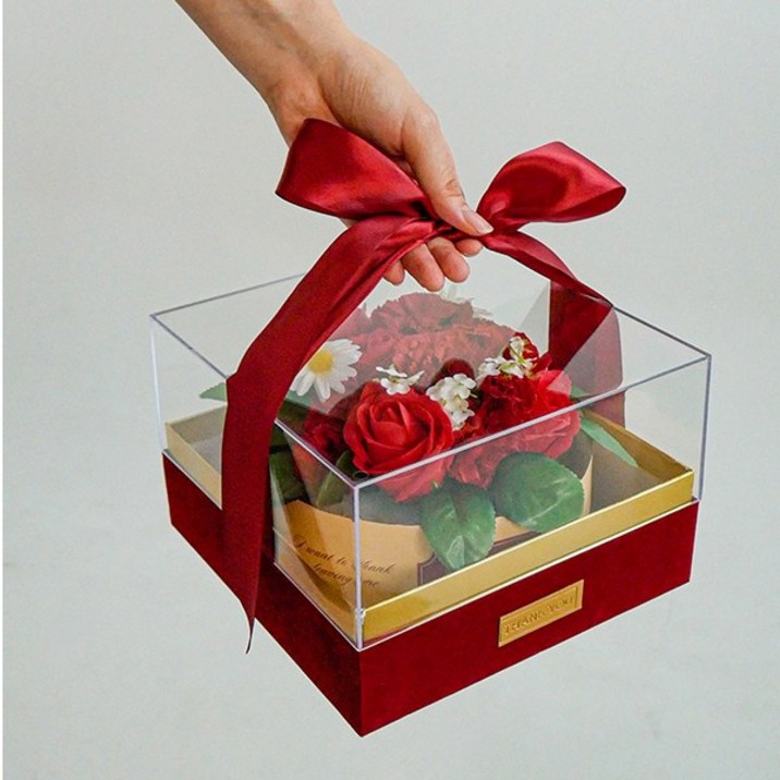 스르륵 플라워 돈케이크 서프라이즈 반전 용돈케이크 용돈박스 기념일 부모님 이벤트 결혼기념일 어버이날, 1개