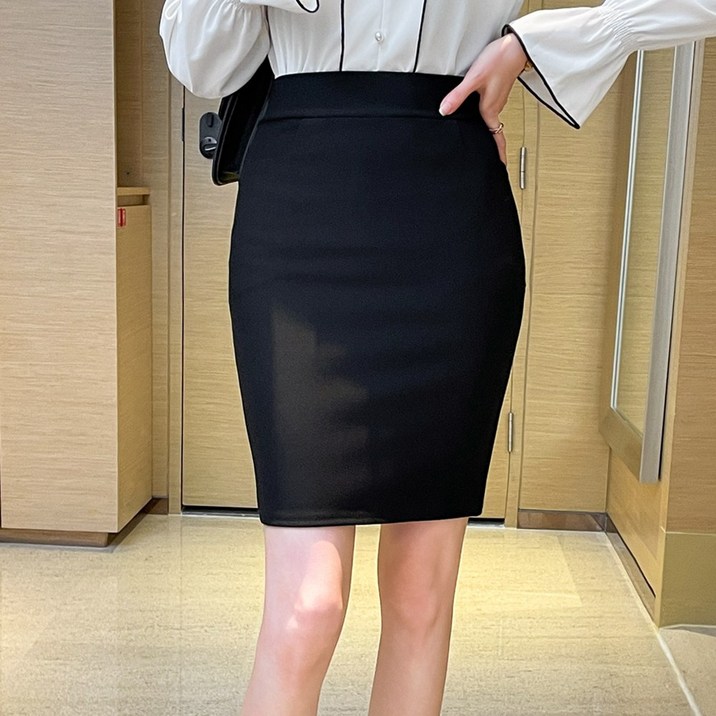 화지나무 오피스룩 H라인 기본 정장 밴딩 스커트