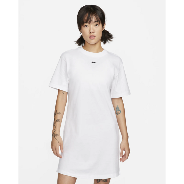 [매장정품]나이키 우먼스 에센셜 스우시 반팔 치마 티셔츠 드레스 DV7883-100