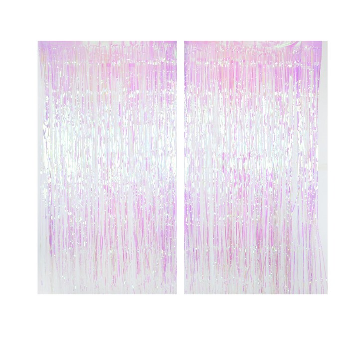 파티쇼 오로라클리어 은박 수술 파티커튼 2p, 혼합색상, 2개 파티쇼 오로라클리어 은박 수술 파티커튼 2p, 혼합색상, 2개