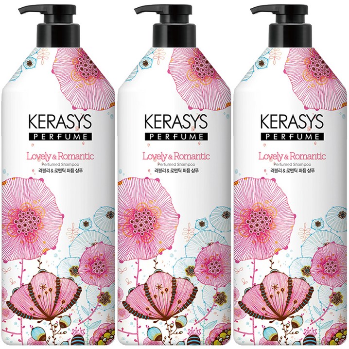 케라시스 러블리 앤 로맨틱 퍼퓸샴푸 꽃향, 980ml, 3개