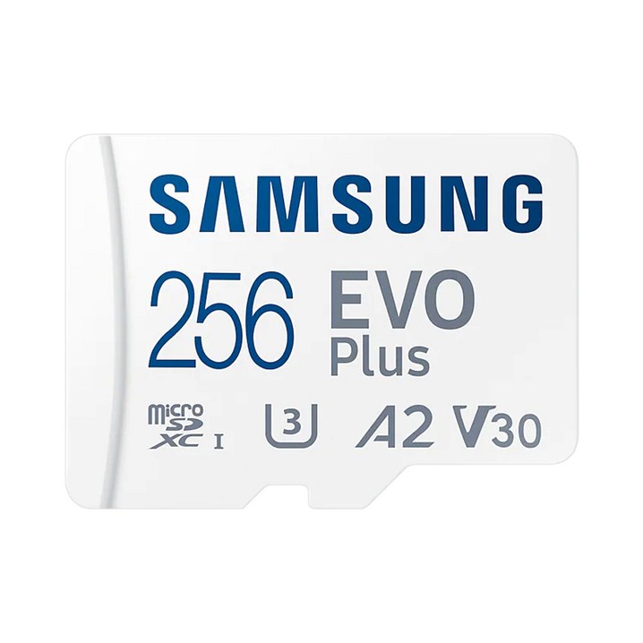 삼성전자 New EVO Plus 마이크로SD 메모리카드 256기가 Class10 SDXC 4K 촬영 스마트폰 태블릿 카메라 블랙박스 SD 어댑터 포함, 256GB, 1개 삼성전자 New EVO Plus 마이크로SD 메모리카드 256기가 Class10 SDXC 4K 촬영 스마트폰 태블릿 카메라 블랙박스 SD 어댑터 포함, 256GB, 1개