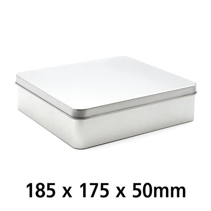 S111 화영제관 은색 흰색 소품보관 쿠키베이킹 포장 마카롱 포장 사각틴케이스, 은색, 1개 S111 화영제관 은색 흰색 소품보관 쿠키베이킹 포장 마카롱 포장 사각틴케이스, 은색, 1개