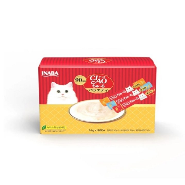 챠오츄르 대용량 90P 코스트코 고양이 츄르 간식 버라이어티 반려묘 차오추르 90P