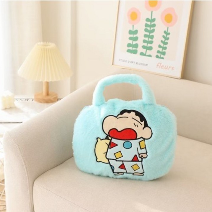 접이식 짱구는 못말려 휴대용 쿠션 담요 세트사은품증정