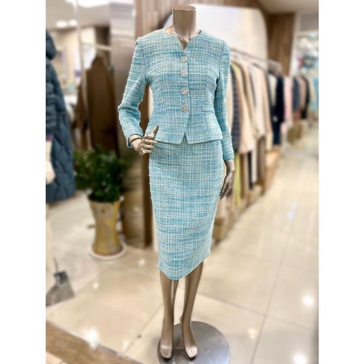 미니멈  세이브존01  노카라 트위드 재킷 스커트 세트 MXBAWJS3110