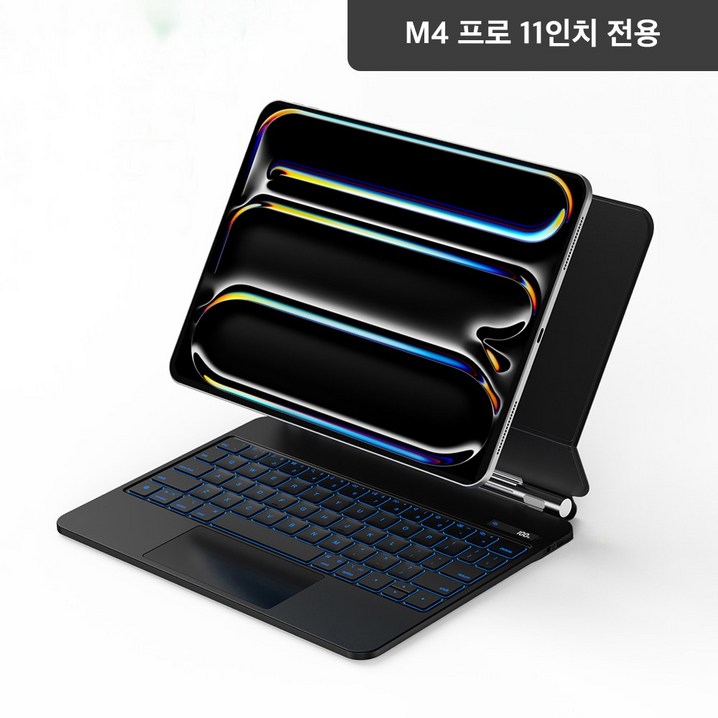 제이런 아이패드 매직키보드 구조독 프로 11 에어456 프로 12.9 에어 6 13, 블랙한국어, 한영자판, 제조사축