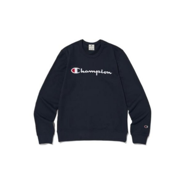 챔피온 CHAMPION 빅 스크립트 로고 크루넥 스웨트셔츠 Normal 네이비 매장정품 192919