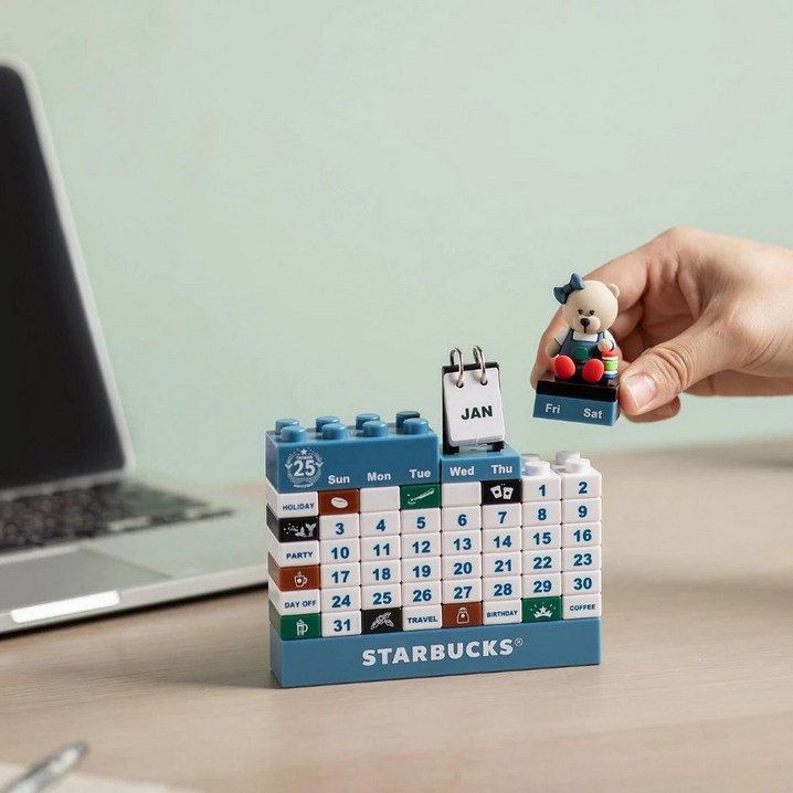 만년 캘린더 MD 달력 다이어리 크리스마스 블록 윈터 데스크캘린더 벽걸이 홀리데이