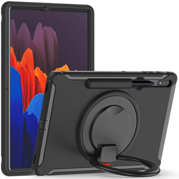 갤럭시탭 S7 FE 12.4 SMT733 범퍼 케이스 4컬러, 블랙 갤럭시탭 S7 FE 12.4 SMT733 범퍼 케이스 4컬러, 블랙