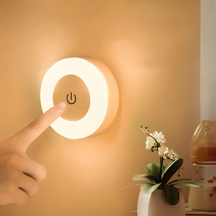 무선 USB 충전식 LED 터치 미니 무드등 무선 USB 충전식 LED 터치 미니 무드등
