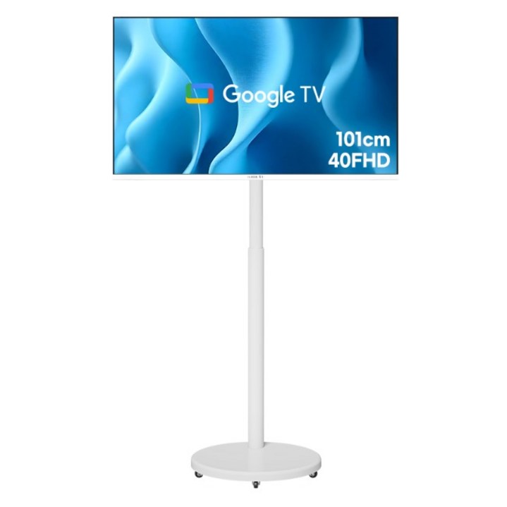 와이드뷰 FHD 화이트에디션 스마트 TV  와이드무빙뷰 삼탠바이미 V3 세트, 101cm40인치, GTWV400FHD11TV, EKWBYME78W스탠드, 스탠드형, 고객직접설치