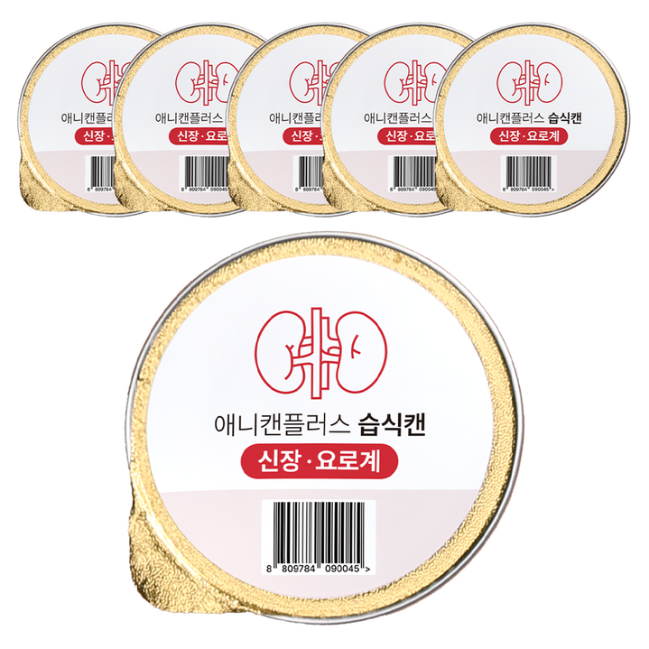 애니먼 강아지 고양이 애니캔 플러스 신장 습식사료, 6개, 30g, 가수분해 오리
