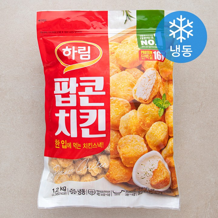 하림 팝콘치킨 (냉동), 1.2kg, 1개