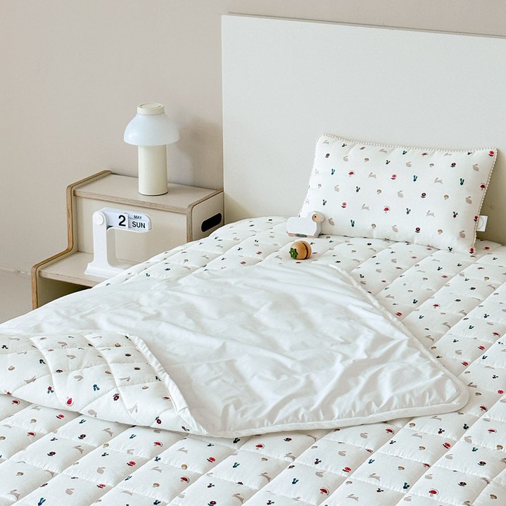 프랑브아즈 아동용 쁘띠팜 모달 고정밴딩 누빔 방수패드, 아이보리, 1개