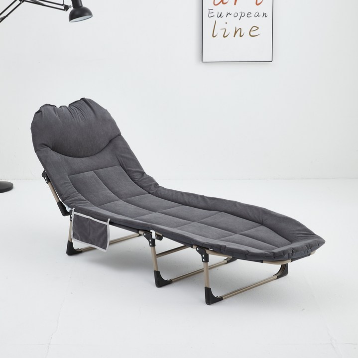 우이지아 휴대용 사무실 접이식 간이 캠핑 침대, 2세대그레이