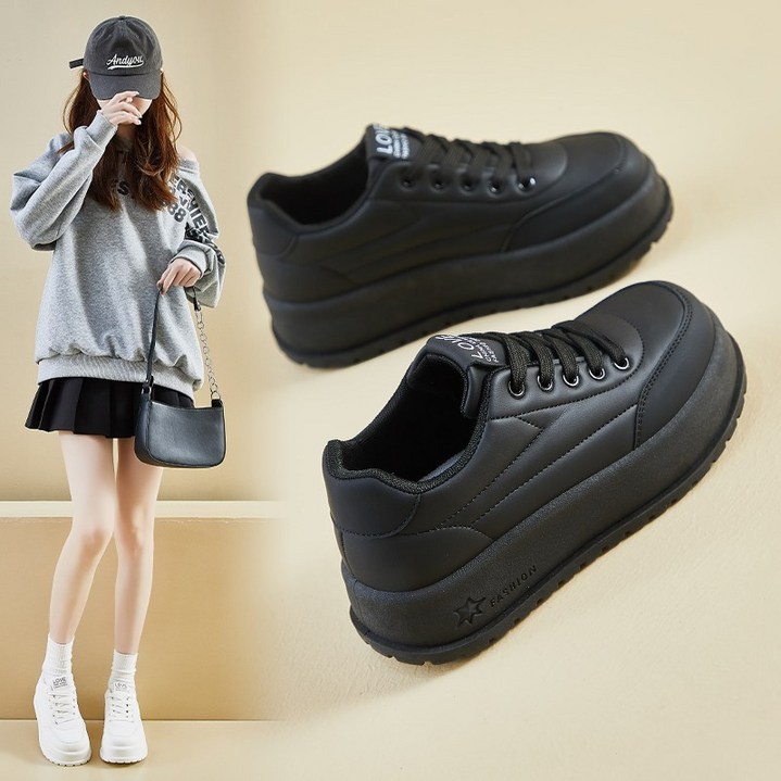 여성 키높이 운동화 스니커즈 발편한 여성신발 5cm