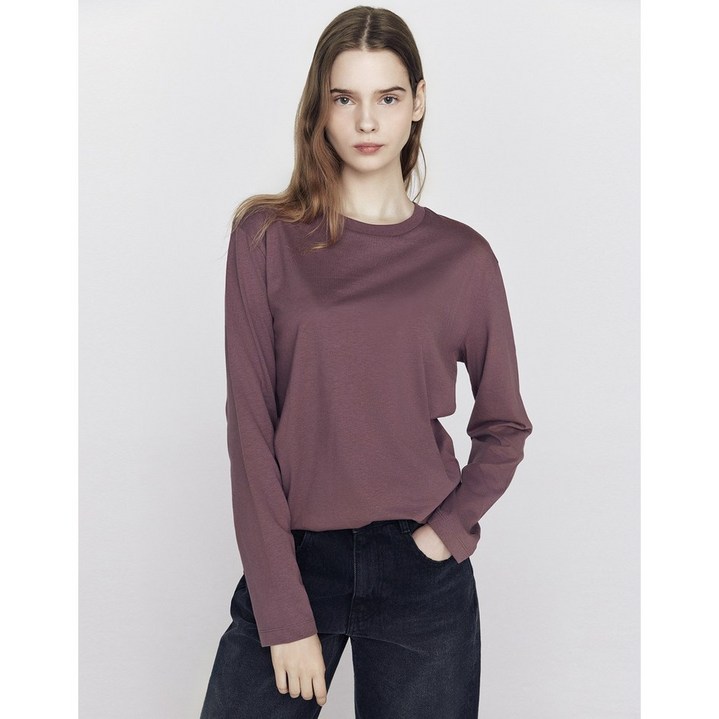 2001아울렛분당점[지오다노] NEW 여자 베이직 긴팔 티셔츠 (퍼펙트티) 05325903