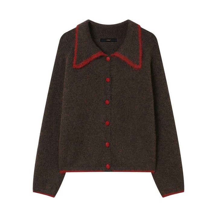 카라 라인 배색 버튼업 니트 가디건 DP4CK003A