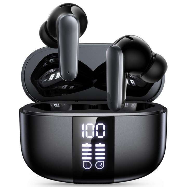 NICESUN 무선 블루투스 이어폰 커널형 노이즈 캔슬링 HiFi 고음질 이어폰 c타입 LED 디스플레이 이어폰 P13