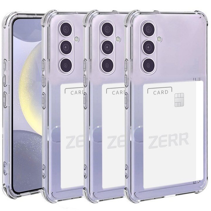 STONESTEEL 1+1+1 갤럭시 S24 플러스 울트라 옆으로 슬라이드 카드 수납 투명 범퍼 젤리 케이스