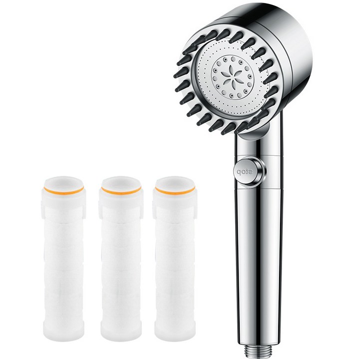 디엔피오 필터 샤워기 헤드  수압상승 샤워기 3단 조절 온오프 버튼