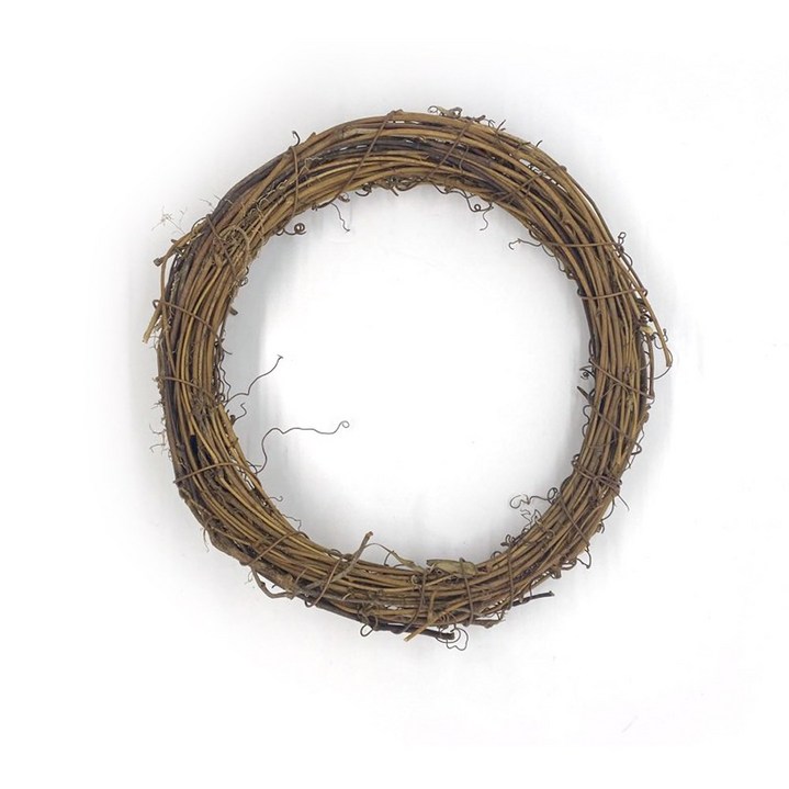 리스틀 나무 원형리스 만들기재료 크리스마스 원형리스틀 18cm 솔방울 목화