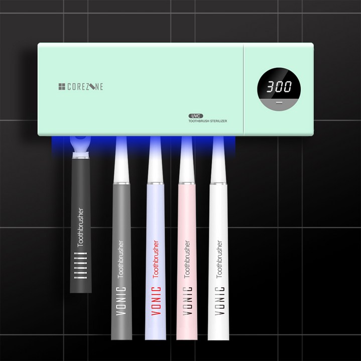 코아존 무선 충전식 칫솔살균기 UV-C 램프로 99.9% 살균 매일쓰는 칫솔 깨끗하게 살균 세균걱정 끝 최대 70회까지 사용 지관적인 디스플레이 무선 충전식으로로 편리함