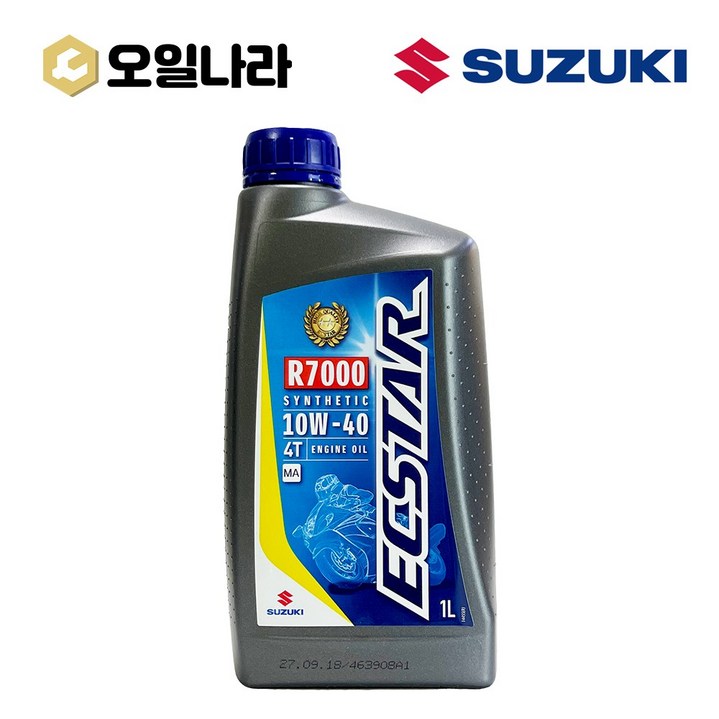 스즈키 엑스타 ecstar 4T R7000 신세틱 10w 40 오토바이 합성엔진오일 1L / SUZUKI