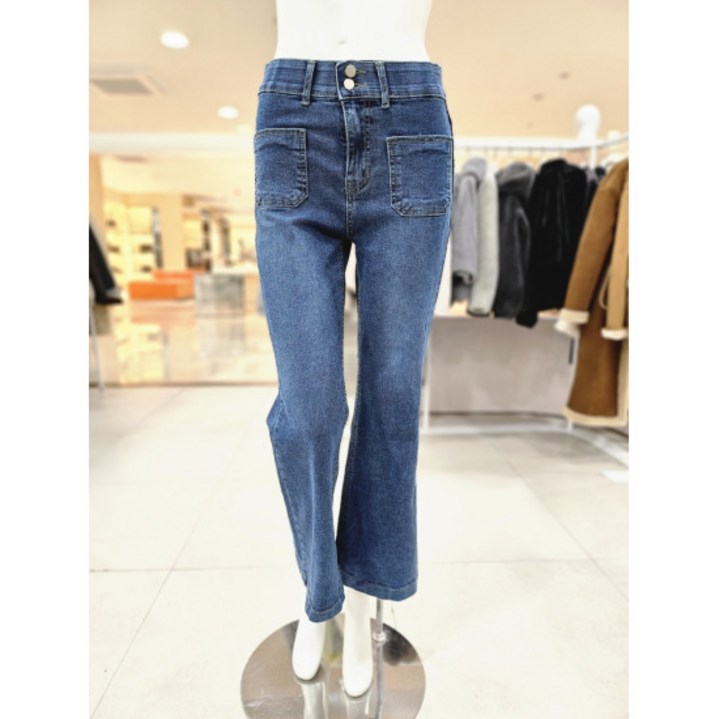 (올리브데올리브) 투버튼 부츠컷 데님 팬츠 (YJ5SL850) 1910373