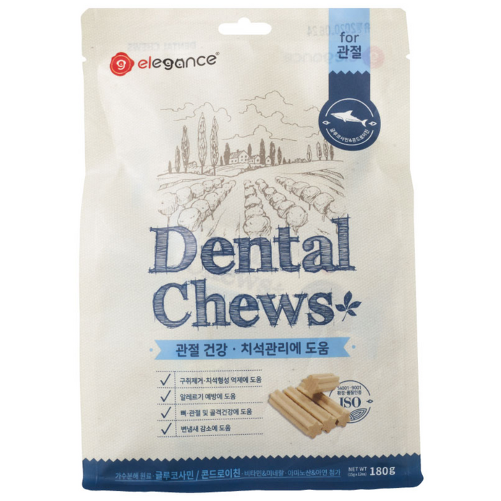 엘레강스펫 강아지 가수분해츄 개껌 저알러지 간식 덴탈츄 관절 건강, 10개, 관절, 180g