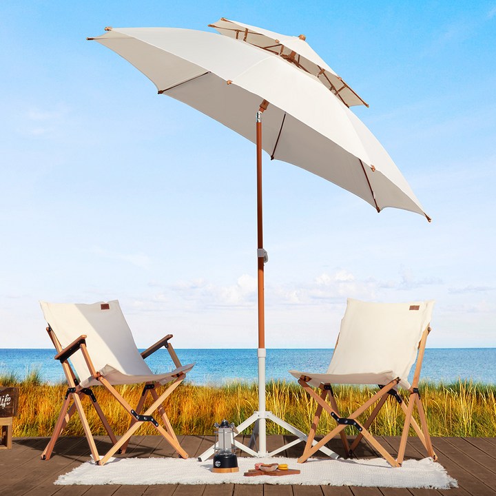 로티캠프 와이드 야외 파라솔 꺽임형