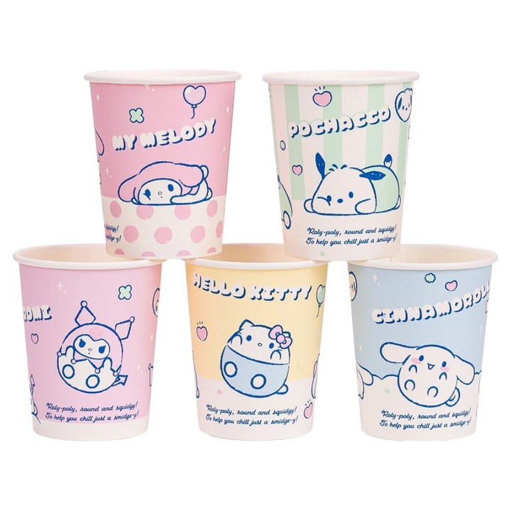 릴팡 산리오 캐릭터즈 일회용 종이컵 랜덤발송 283ml SC8899